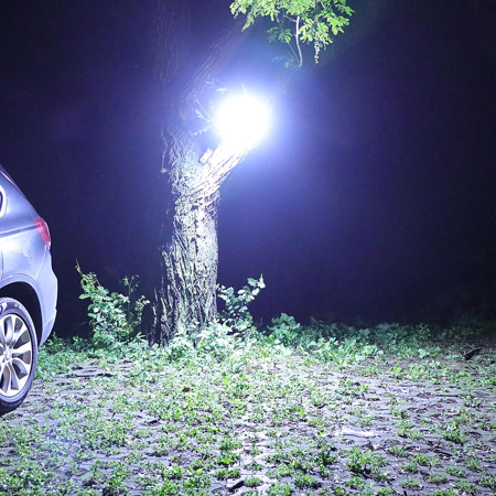 Lampa Portabila, , Incarcare Solara + USB, Afisaj Inteligent al Bateriei, Raza de Actiune 32 mp, 6x9x11 cm, 3 Moduri, Negru [1]