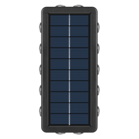 Lampi solare - Lampa Solara, , 8+4 LED, Lumina Alba/Calda, din ABS+PC, 8 x 17.7 x 3.7 cm, Negru