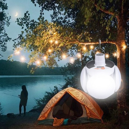 Lampa solara cu 25 LED-uri, pliabila, prindere carlig cu 5 moduri de iluminare,  [5]