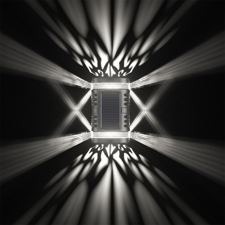 Lampa solara LED decorativa cu lumina bidirectionala , IP65, 1.2V, 600mah, 15.1 x 9 x 6 cm, material ABS, alb rece [2]