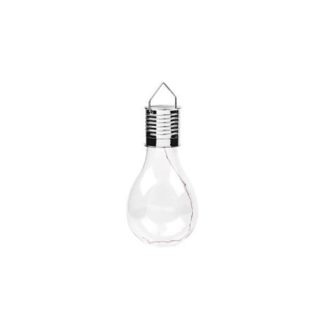 Lampi solare - Lampa Solara LED Decorativa sub forma de Bulb, pentru exterior, suspendata, IP65, Ultron Transparent, lumina rece, 