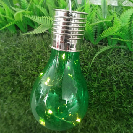 Lampa Solara LED Decorativa sub forma de Bulb, pentru exterior, suspendata, IP65, Ultron Verde,  [1]