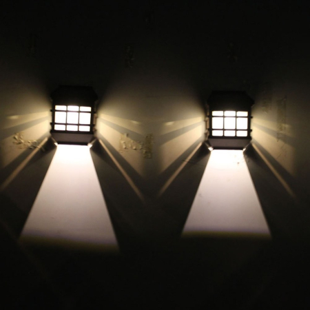 Lampa solara LED tip Felinar pentru perete , 11.5 x 8.3cm, 1.2V, ABS, 400mAh, alb rece [3]