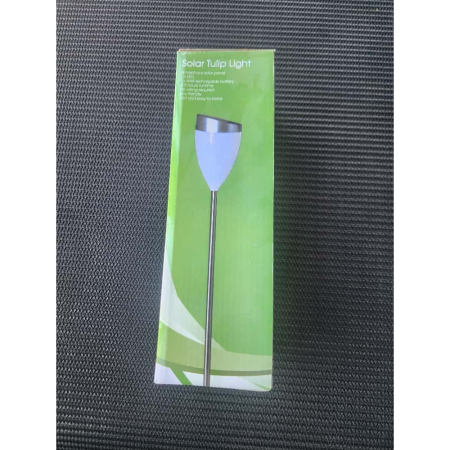 Lampa Solara pentru Gradina, , Set 2 buc, Tip LED, Model Lalea Tulip Light, Timp de Functionare 6-8 h, Inaltime 62 cm, Rezistenta la Apa, Alb [1]