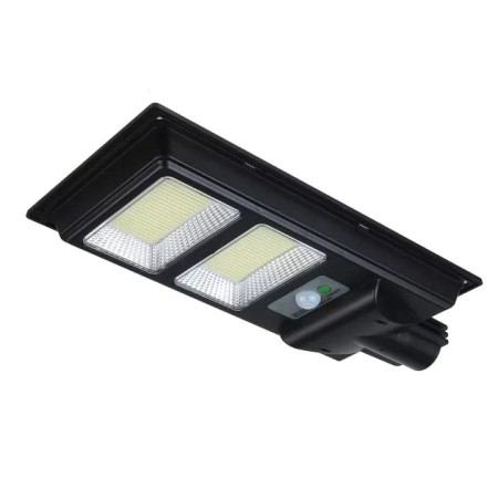 Lampa solara stradala , senzor de miscare si lumina, 96 LED-uri, IP65, ABS, 5AH, 100W, temperatura culoare 6500K, 37.8x18.8x5 cm, autonomie 10-12 ore, negru [3]