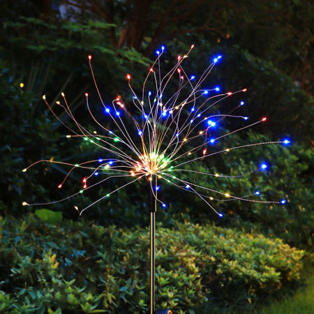 Lampa solara sub forma de artificii, 120 LED-uri, multicolor,  [7]
