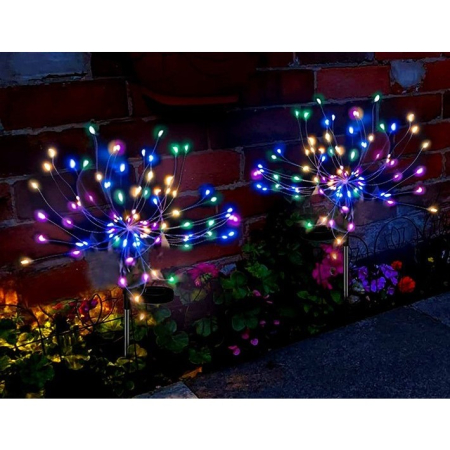 Lampa solara sub forma de artificii, 120 LED-uri, multicolor,  [4]