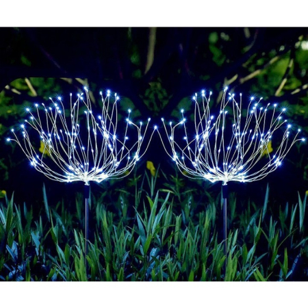 Lampa solara sub forma de artificii, 90 LED-uri, alb rece,  [1]