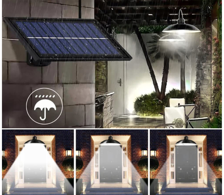 Lampa solara tip pendul, panou solar independent cu cablu de 3 metri, cu telecomanda [5]