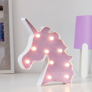 Lampa de Veghe cu Lumina Ambientala LED  - Unicorn Roz Lucios Sclipitor [3]