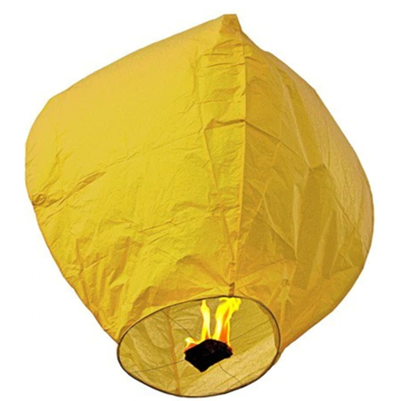 Accesorii Petrecere - Lampion zburator, , hartie biodegradabila, Galben