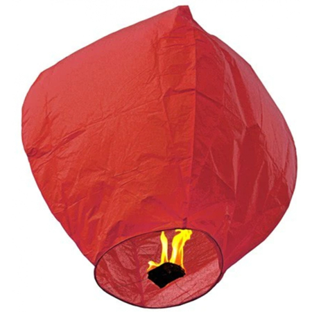 Accesorii Petrecere - Lampion zburator, , hartie biodegradabila, Rosu