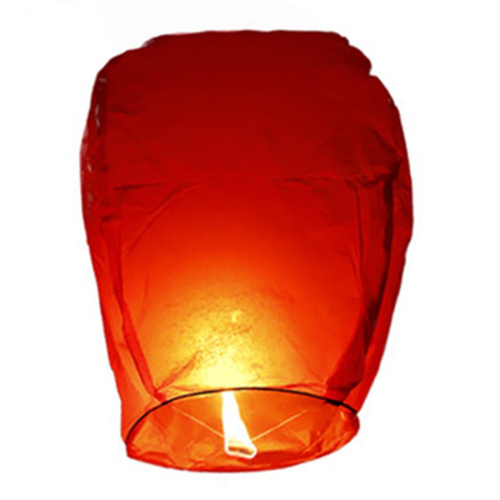 Lampion zburator, , hartie biodegradabila, Rosu [1]