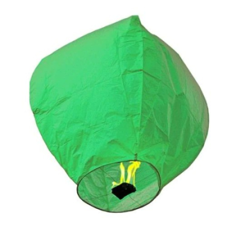 Accesorii Petrecere - Lampion zburator, , hartie biodegradabila, Verde