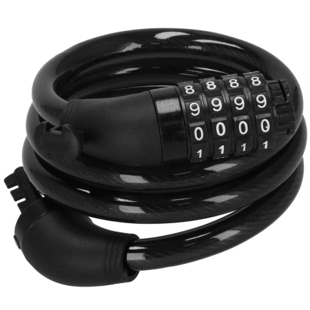 Disponibil livrare locker S - Lant antifurt bicicleta si trotineta, inchidere cifru, lungime 95 cm, Otel, Negru