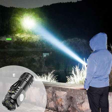 Lanterna LED ORIGINAL DEALS 5W, 500 lm, USB, magnet, IPX4, 5 moduri, negru [5]