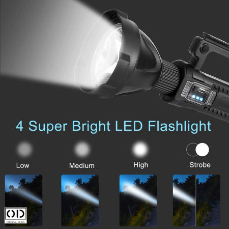 Lanterna Puternica Reincarcabila cu 4 Moduri si Functie PowerBank ORIGINAL DEALS [10]