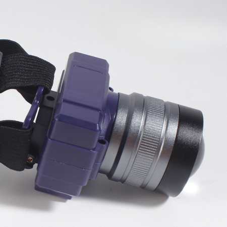 Lanterna LED de Montat pe Cap, , cu Raza Lunga de Zoom, Far Telescopic, Reglabil, Rezistent la Apa, pentru Pescuit in Aer Liber, Camping, Lumina Puternica, Lanterna, 7.5x5x7 cm, Albastru [3]