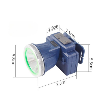 Lanterna LED de Montat pe Cap, , cu Raza Lunga de Zoom, Reincarcabila USB, Far Telescopic, Rezistent la Apa, Reglabil, pentru Pescuit in Aer Liber, Camping, Lumina Puternica, Lanterna, 7.5x5.8x5.5 cm, Albastru [3]