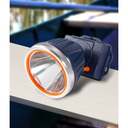 Lanterna LED de Montat pe Cap, , cu Raza Lunga de Zoom, Reincarcabila USB, Far Telescopic, Rezistent la Apa, Reglabil, pentru Pescuit in Aer Liber, Camping, Lumina Puternica, Lanterna, 10.5x8x6.5 cm, Albastru [7]