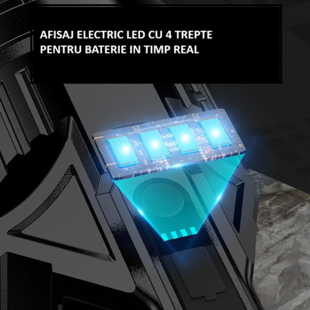 Lanterna LED, , Incarcare USB, Autonomie 8-24h, 2 Surse de Lumina, Principal si Lateral, Raza Maxima 100-200 m, COB, 5W, 23 x 10 x 10 cm, Negru [3]