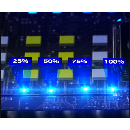 Lanterna UV LED Portabila, , Incarcare USB Tip C, Raza 50 m, 5W, 3 Culori de Lumina, 1200 mAh, 8 x 2 x 4.2 cm, Transparent Fluorescent [7]