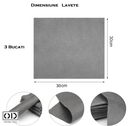 Set 3 Lavete Magice din Microfibra 30x30 cm – ORIGINAL DEALS [3]