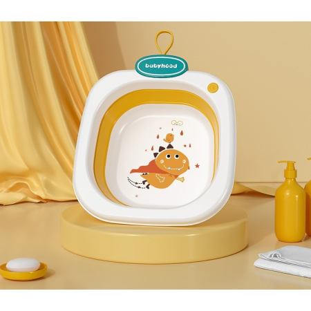 Lavoar Pliabil, , pentru Copii 1-8 Ani, Model Animat, din PP+TPE, 32x29x10 cm, Portocaliu [2]