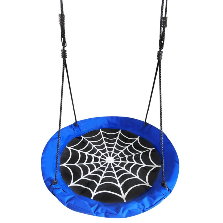 Leagăne tip scaun - Leagan tip cuib Spider, 100cm, inaltime reglabila, 150 kg, Albastru Negru