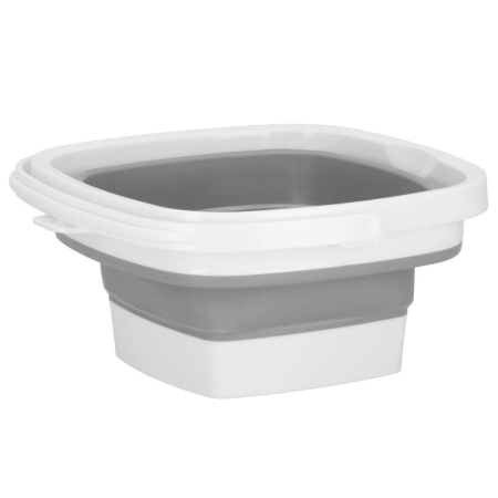 Lighean pliabil, patrat, din plastic si silicon, 21x17cm, 3litri, gri [5]