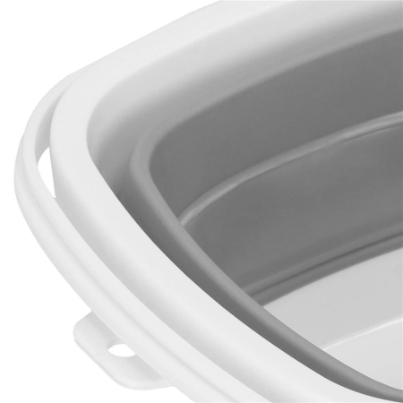 Lighean pliabil, patrat, din plastic si silicon, 21x17cm, 3litri, gri [9]