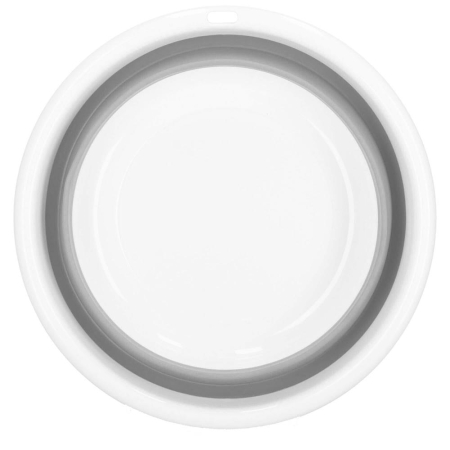 Lighean pliabil, rotund, din plastic si silicon, 37x15cm, 9litri, gri [6]