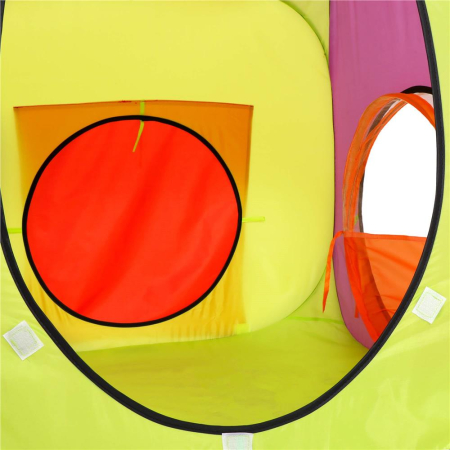Loc de joaca 3 in 1 pentru copii, multifunctional, casuta, tunel si cort, 385x120x115cm, multicolor [10]