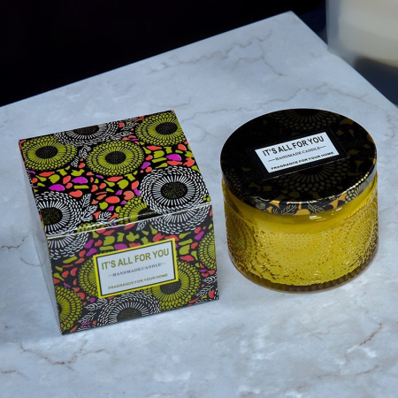 Lumanare Parfumata, , Model Borcan, Galben, Aroma de Lavanda [1]