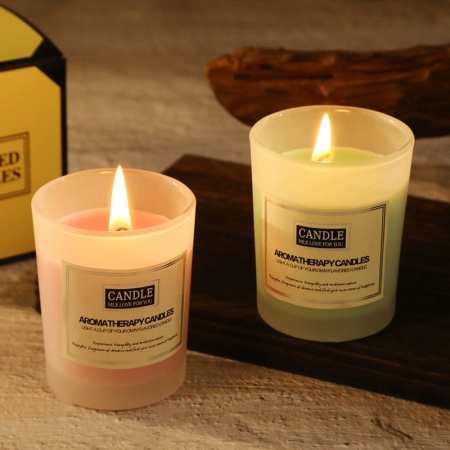 Lumanare Parfumata, , Model Borcan Translucid, 6.2 x 5.2 cm, Aroma de Lavanda, Mov [4]