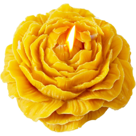 Lumanari - Lumanare Parfumata, , Model Trandafir, Ardere 10h, 70 g, 7.5 x 3.5 cm, Parfum de Citrice, Portocaliu