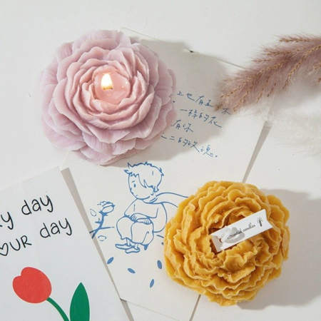 Lumanare Parfumata, , Model Trandafir, Ardere 10h, 70 g, 7.5 x 3.5 cm, Parfum de Citrice, Portocaliu [6]