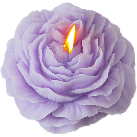 Lumanari - Lumanare Parfumata, , Model Trandafir, Ardere 10h, 70 g, 7.5 x 3.5 cm, Parfum de Lavanda, Mov