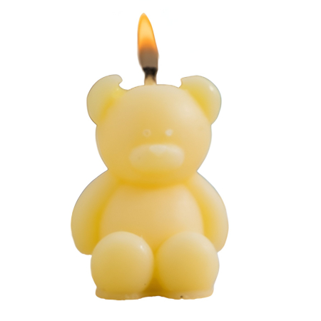 Lumanare Parfumata, , Model Ursulet, Galbena, Aroma de Lime si Citrice, 5.5x3.6x4 cm [2]