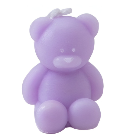 Lumanari - Lumanare Parfumata, , Model Ursulet, Mov, Aroma de Lavanda, 5.5x3.6x4 cm