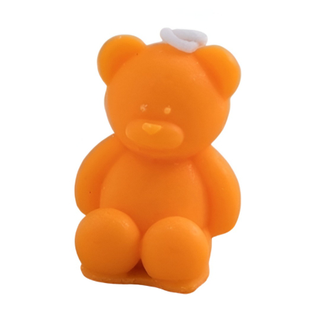 Lumanare Parfumata, , Model Ursulet, Portocaliu, Aroma de Portocala, 5.5x3.6x4 cm [2]