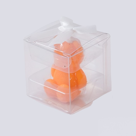 Lumanare Parfumata, , Model Ursulet, Portocaliu, Aroma de Portocala, 5.5x3.6x4 cm [4]