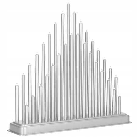 Lumanari decorative de Craciun, 33 becuri tip LED, culoare argintiu [5]