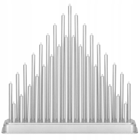 Lumanari decorative de Craciun, 33 becuri tip LED, culoare argintiu [7]