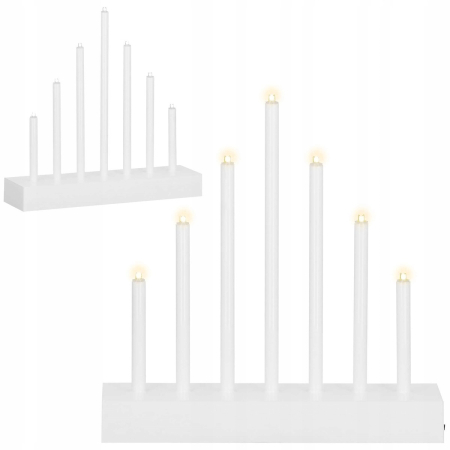 Lumanari decorative de Craciun, 7 becuri tip LED, culoare argintiu [7]