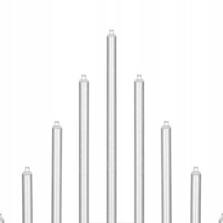 Lumanari decorative de Craciun, 9 becuri tip LED, culoare argintiu [5]