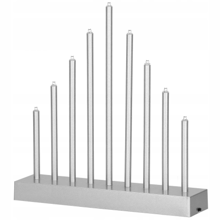 Lumanari decorative de Craciun, 9 becuri tip LED, culoare argintiu [11]