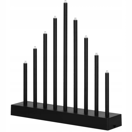 Lumanari decorative de Craciun, 9 becuri tip LED, culoare negru [7]