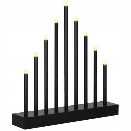 Lumanari decorative de Craciun, 9 becuri tip LED, culoare negru [10]