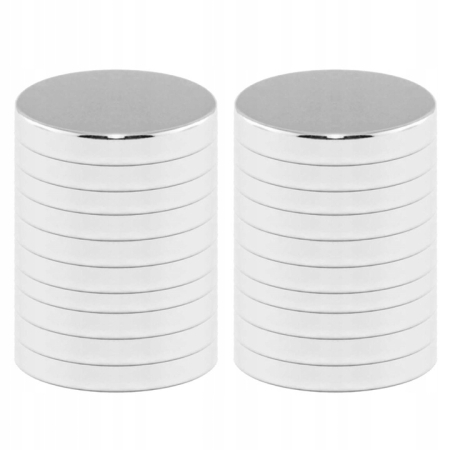 Disponibil livrare locker S - Magneti mici pentru tabla magnetica flipchart, 20 bucati, 8mm, argintiu